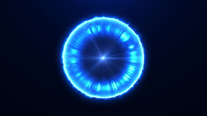 抽象的等离子魔球，抽象的未来主义球体发光的霓虹灯。分子或等离子体球。抽象技术、科学、工程和人工智能技