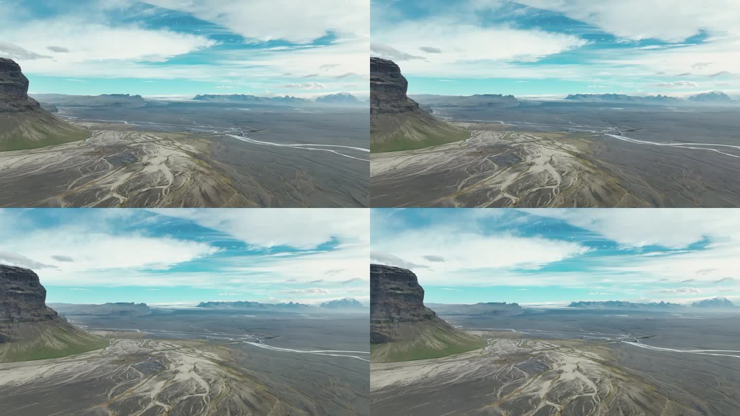 洛马格努普尔山和道路一号在冰岛南部-航拍