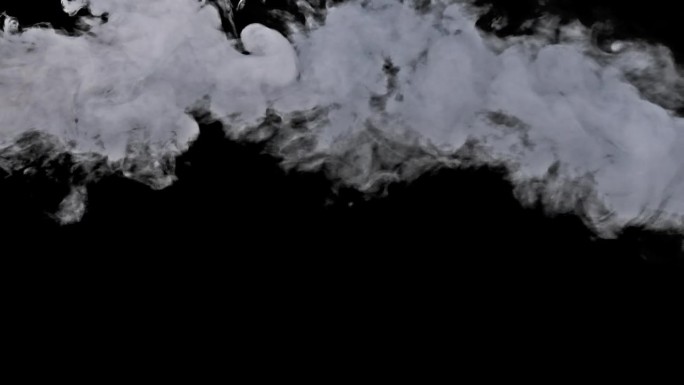 喷流的烟雾或蒸汽与Alpha通道在慢动作