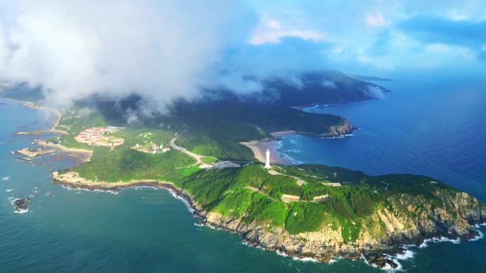 海南文昌海南岛云海高视角航拍海洋风景延时