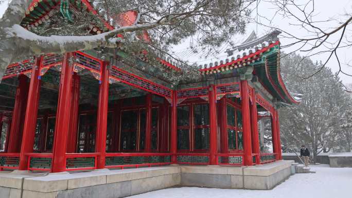 冬天颐和园唯美雪景