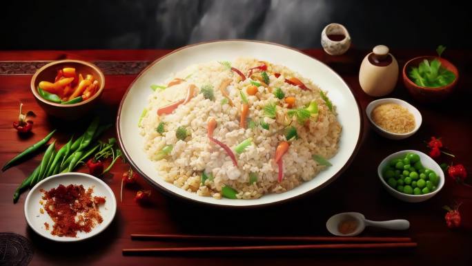 米饭中餐传统预制菜中国美食扬州炒饭蛋炒饭