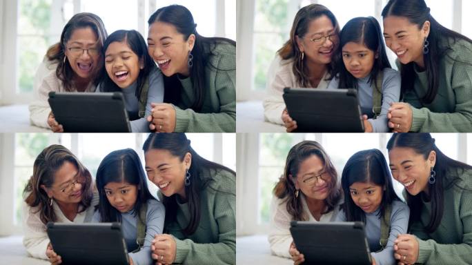 自拍中的家人、孩子和祖母，社交媒体上有趣的表情包或表情符号，或者在家玩网络游戏。印尼妇女、妈妈和女孩