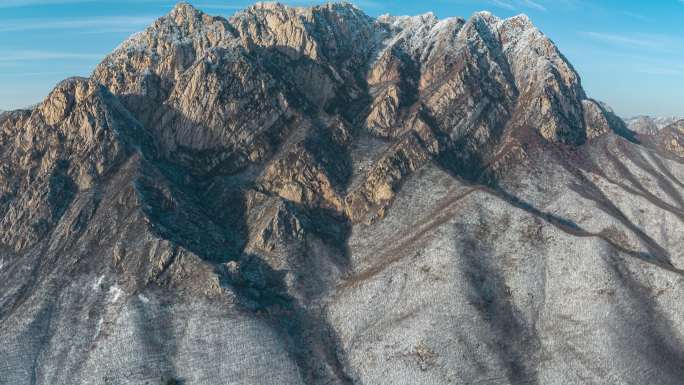 郑州登封嵩山少室山雪景720全景