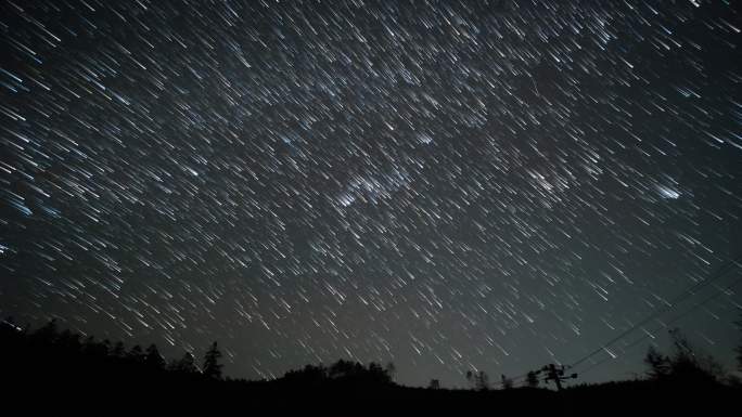 双子座流星雨星轨延时视频