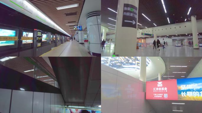 上海市城市地铁乘客人流视频素材