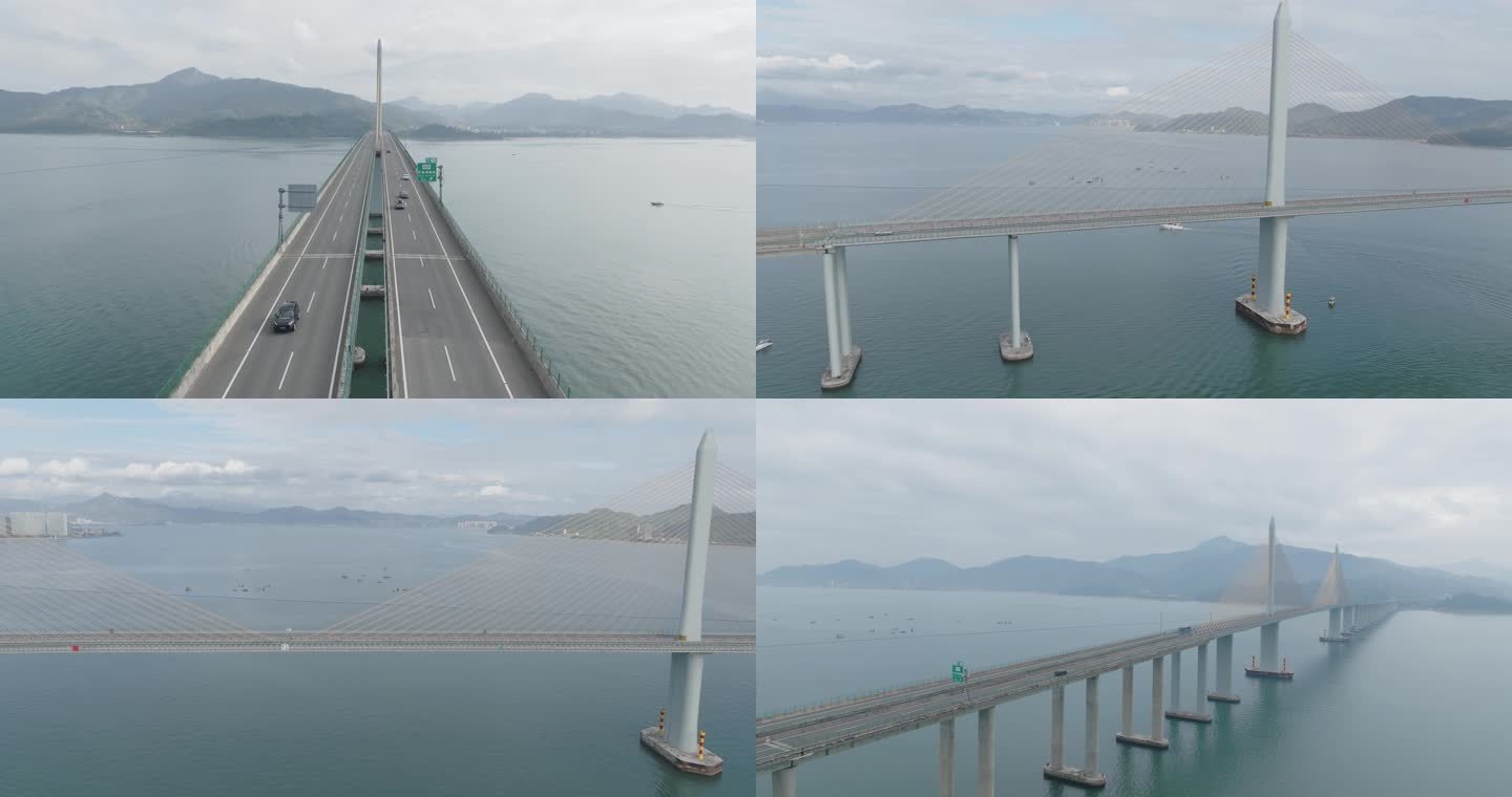 惠州湾大桥航拍素材（5K)