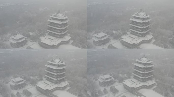 济南超然楼雪景