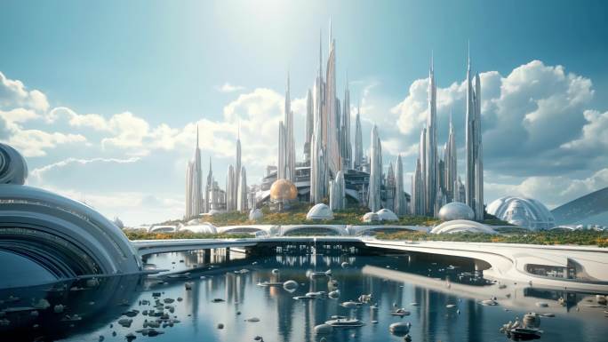 未来城市科技城市CG模型4K元宇宙合集