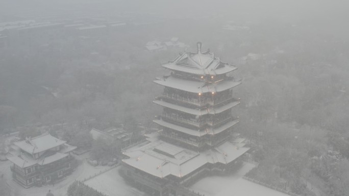 济南超然楼雪景