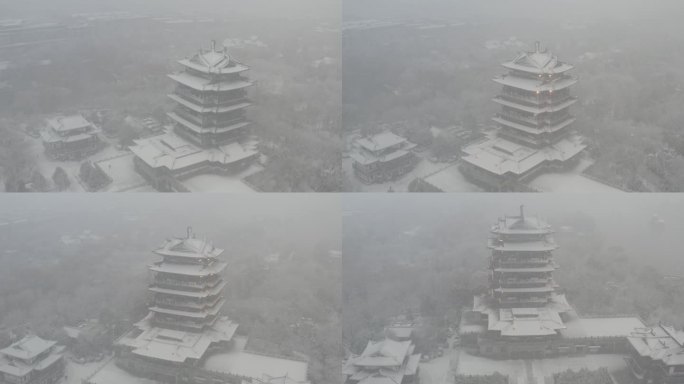 济南超然楼雪景