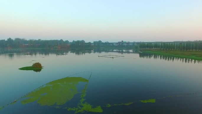 水库航拍空镜