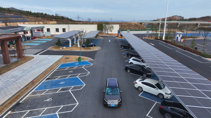 太阳能汽车充电桩充电车位光伏车棚工业光伏