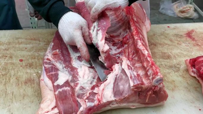 分猪肉，分割猪肉，排骨，肋排，五花肉