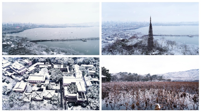 杭州西湖雪景