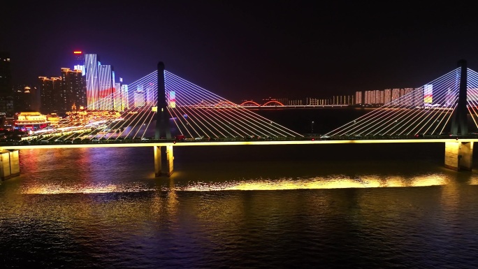 长沙银盆岭大桥夜景
