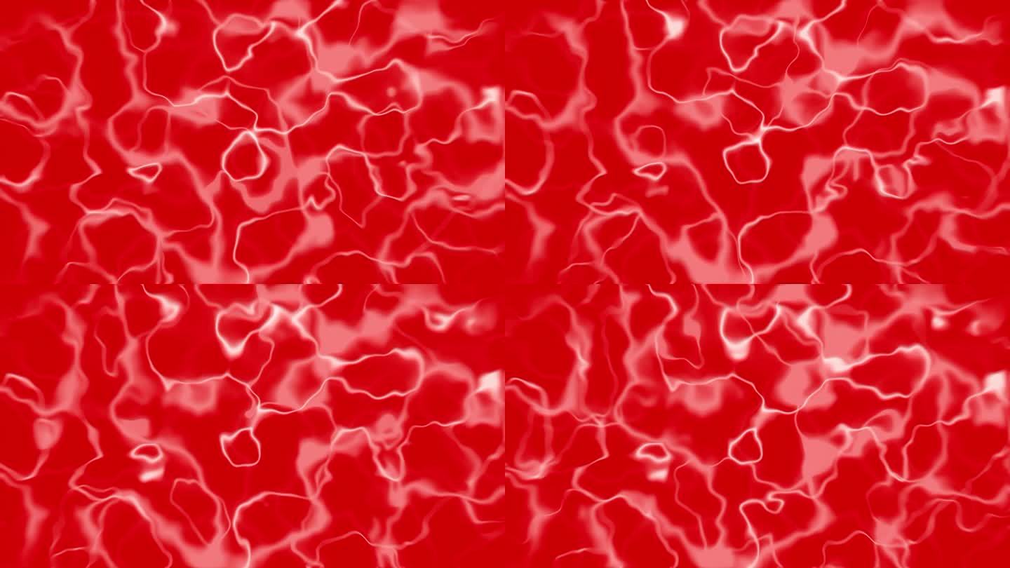 霓虹辉光线抽象循环3D动画粒子血细胞光运动图形弯弯曲曲的动脉静脉能量背景视觉效果色彩液体艺术4K红白