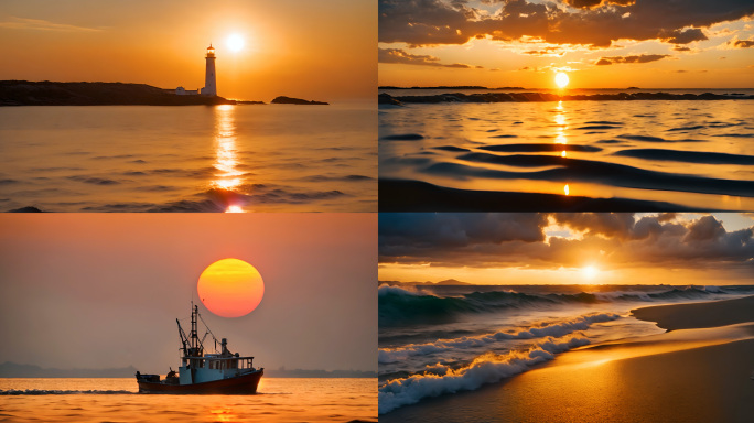 【合集】海上日出大海日出日落太阳升起唯美