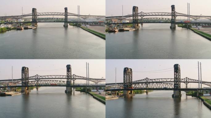 架空林肯公路Passaic河大桥横跨Passaic河在新泽西州，美国