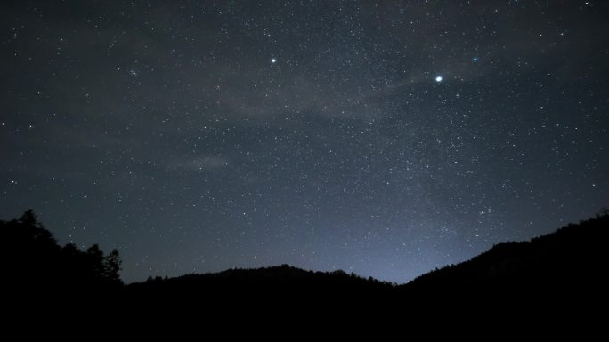 双子座流星雨星空星轨延时视频素材