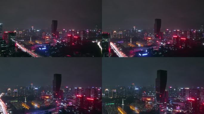 重庆两江新区夜景航拍4K