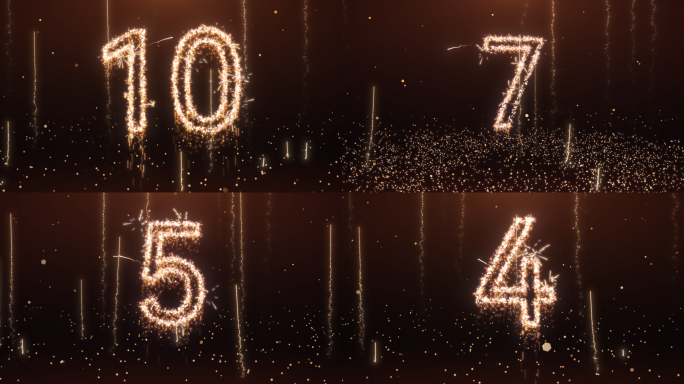 4K跨年烟花倒计时模板