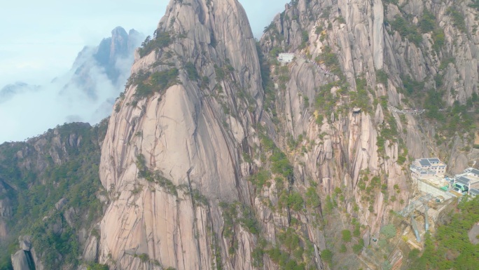安徽黄山风景区唯美风景视频素材航拍