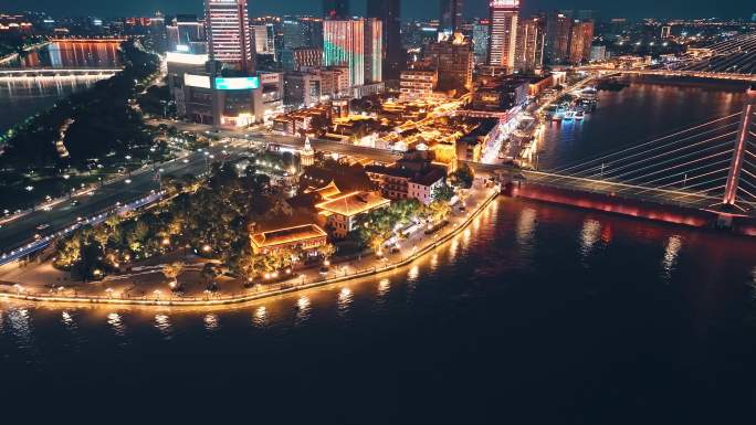 宁波市区三江口夜景