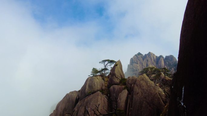 黄山风景区壮观风景延时摄影视频素材