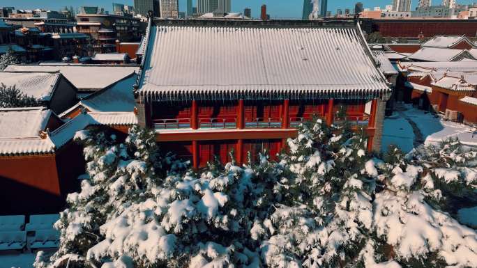 冬季雪景故宫
