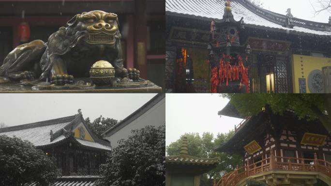 苏州寒山寺雪景