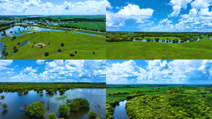 草原湿地河流