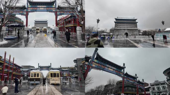 北京前门 雪景