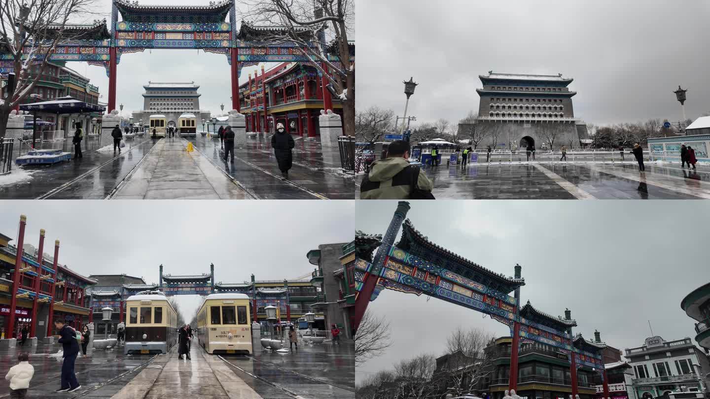 北京前门 雪景