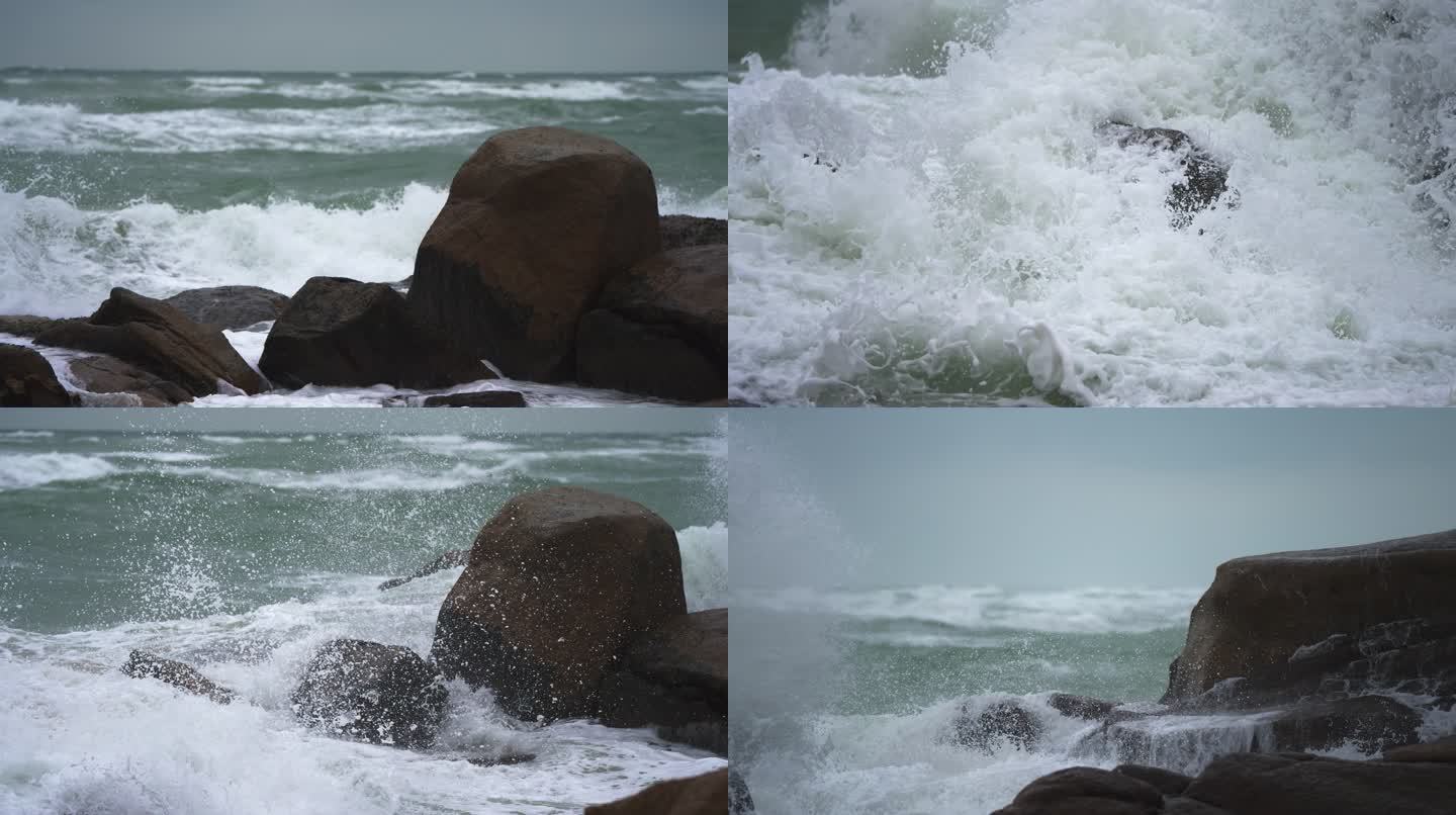 礁石浪潮-高速摄影