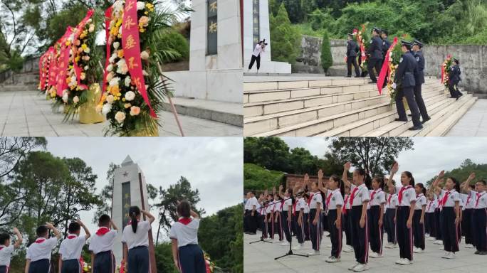 公祭日祭奠献花缅怀英烈英雄缅怀先烈清明