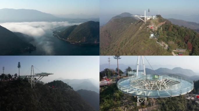 日出后的黄石天空之城景区天空之镜观景平台