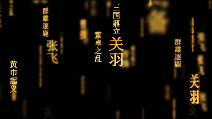 三国演义传统文化文字动画循环背景