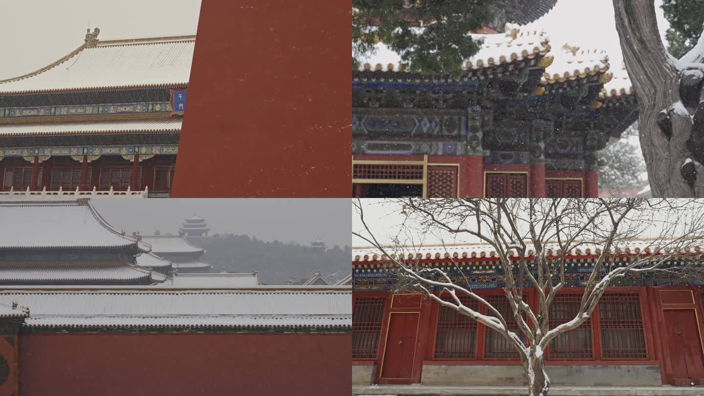 北京故宫红墙4k实拍合集