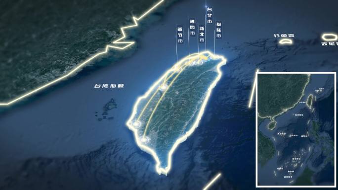 台湾省卫星地图区位展示1