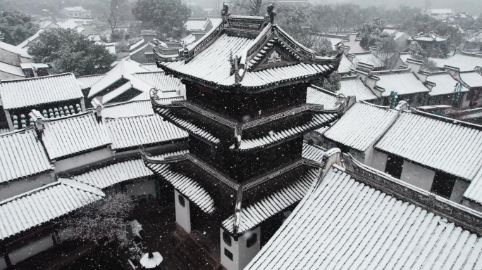 无锡惠山古镇雪景