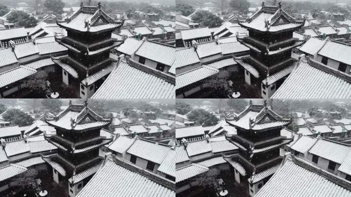 无锡惠山古镇雪景