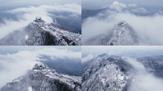 冰雪奇缘：湖南南岳衡山迎来降雪和雾凇景观