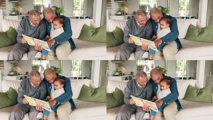 教育，爷爷或爸爸读书给宝宝放松假期一起在家里作为一个家庭。父亲节，长辈或父母讲故事，教导或与孩子交谈