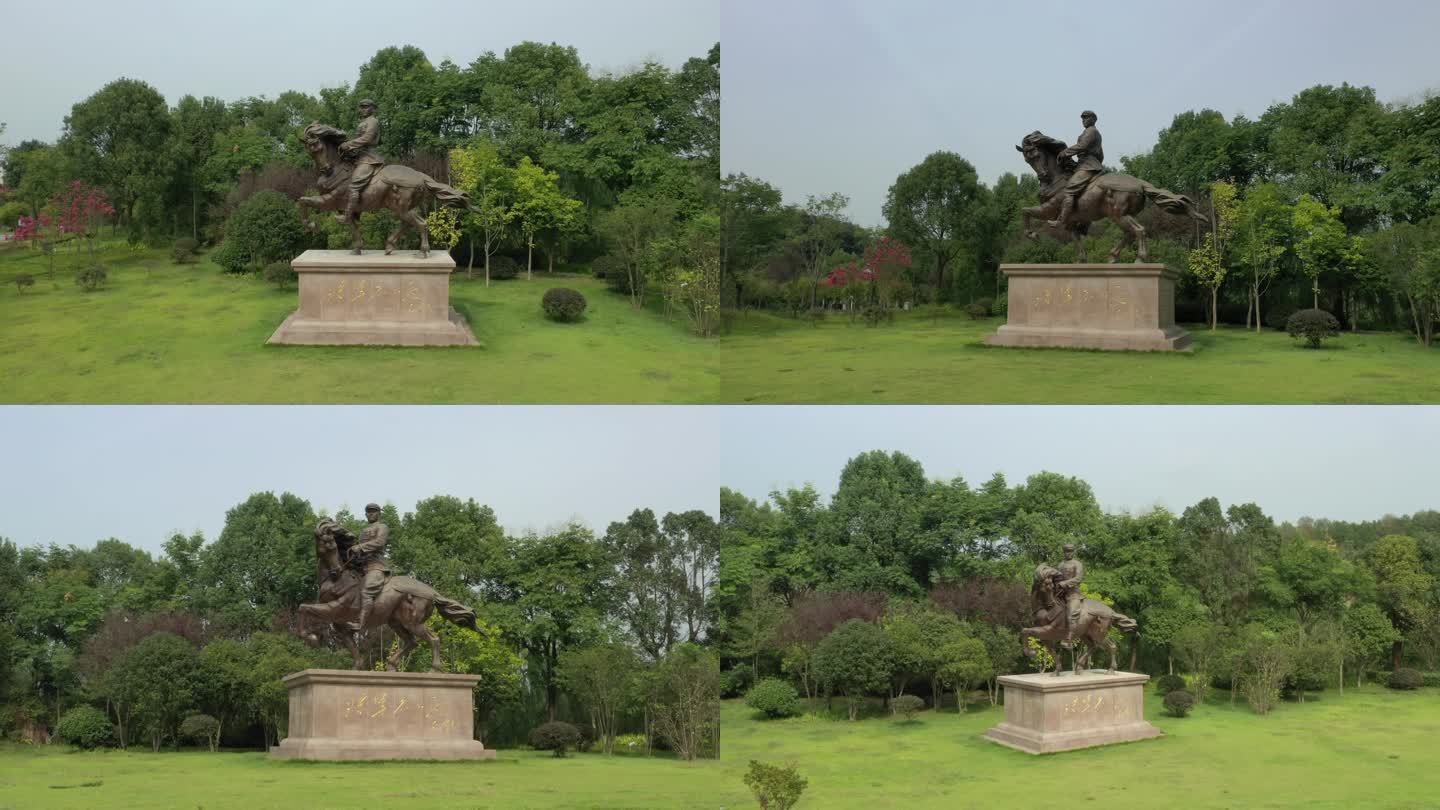 李先念故居纪念园将军不下马雕塑