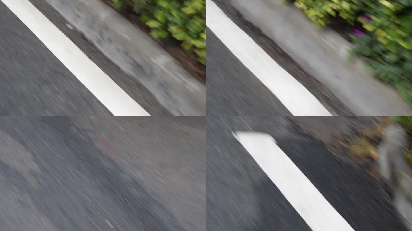 【4K超清】电动摩托自行车高速行驶路面上