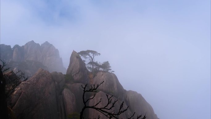 黄山风景区云海延时美景唯美风景视频素材9