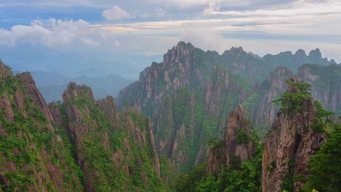 【原创4K】安徽黄山山川云雾壁立千仞延时