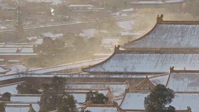 北京故宫日出雪雾升格合集