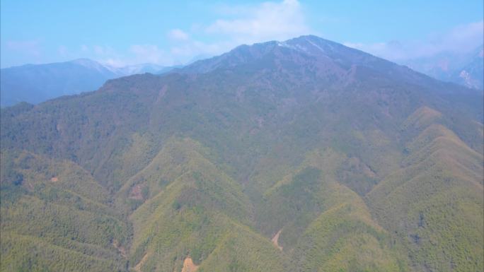 安徽省黄山风景区汤口镇大山航拍延时摄影风